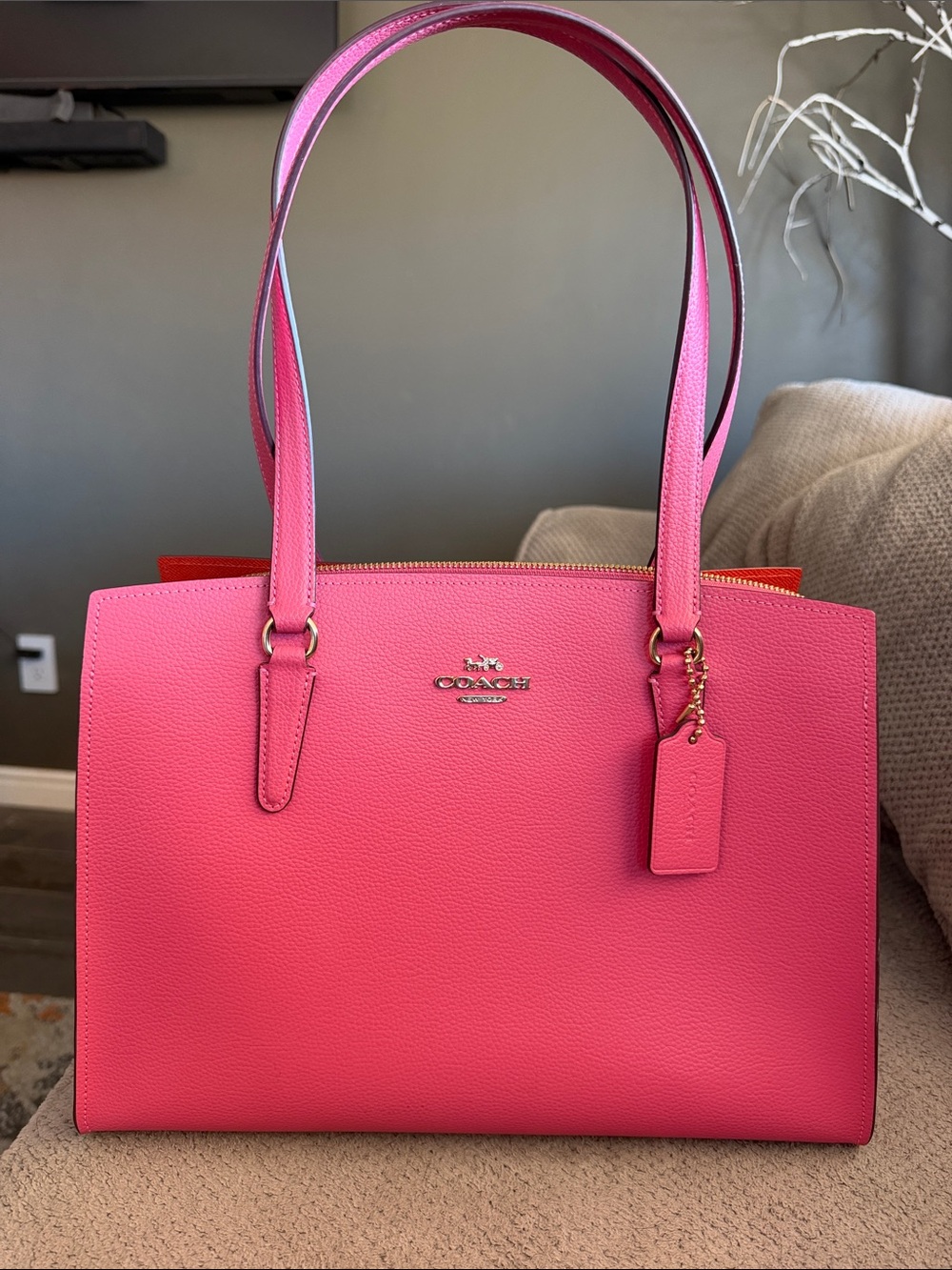 Coach model C4078 bright pink color.